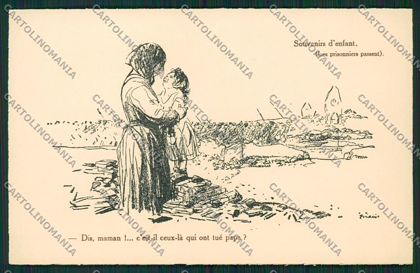WW1 WWI French Propaganda Forain postcard KS2098 – fronte
