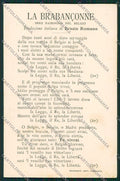 WW1 WWI Propaganda Pro Belgium Inno Nazionale postcard KS2289 – fronte