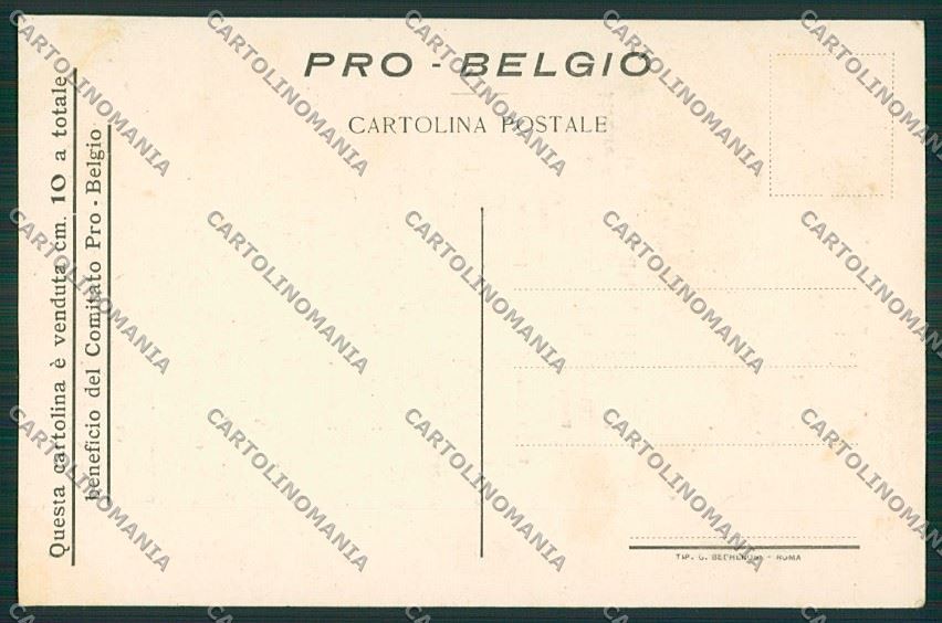 WW1 WWI Propaganda Pro Belgium Inno Nazionale postcard KS2289 – retro