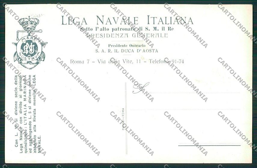 WW1 WWI Propaganda Marina Lega Navale Abbo postcard KS2360 – retro