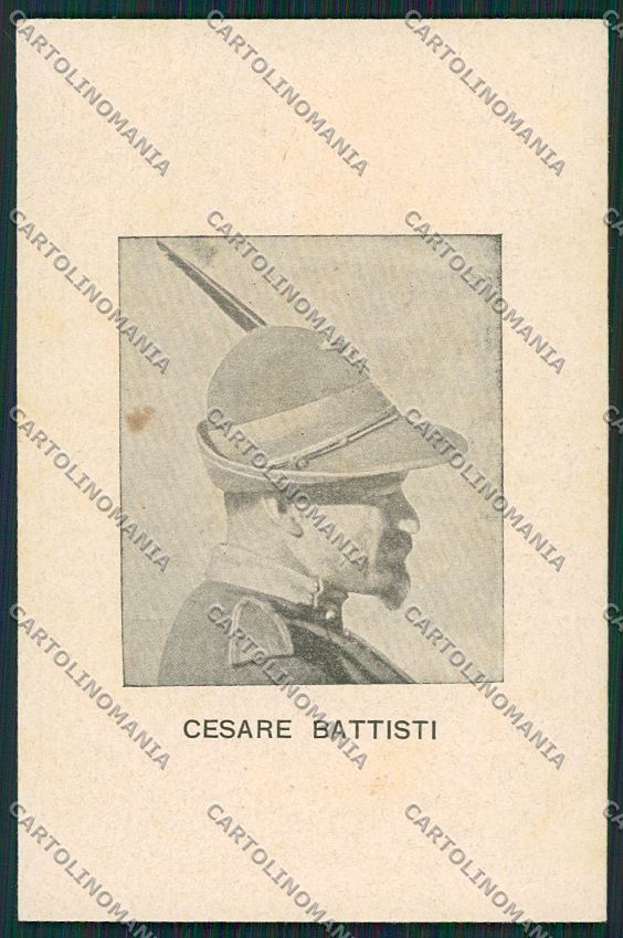 WW1 WWI Propaganda Alpini Battisti Trento Trieste Sezione Roma postcard KS2374 – fronte