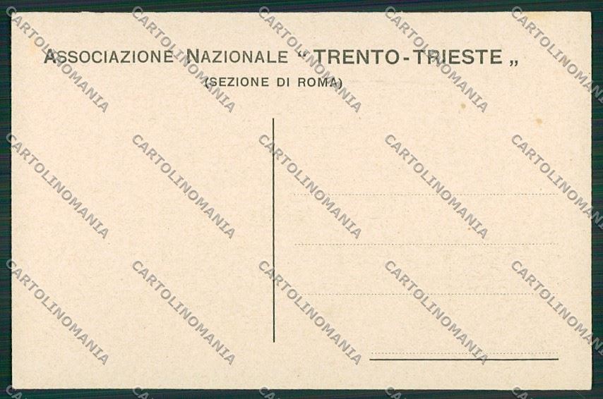 WW1 WWI Propaganda Alpini Battisti Trento Trieste Sezione Roma postcard KS2374 – retro