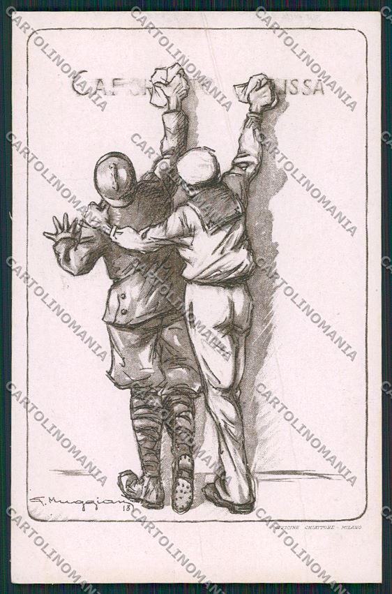 WW1 WWI Propaganda Muggiani Pro Orfane Milano postcard KS2399 – fronte