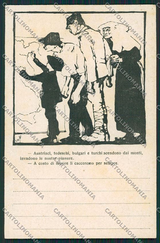 WW1 WWI Propaganda Unione Insegnanti Lazio Cambellotti postcard KS2401 – fronte