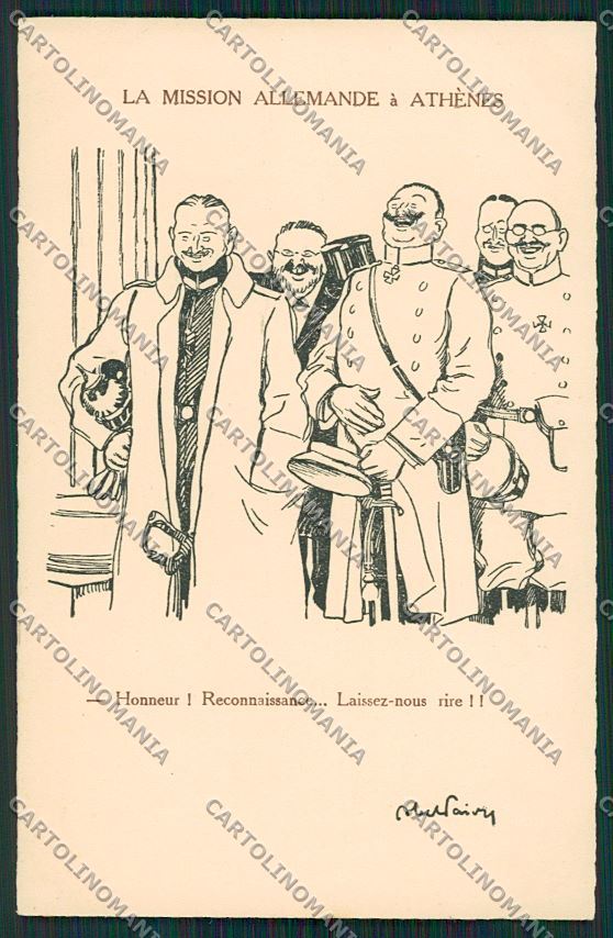WW1 WWI Propaganda German Soldier Greece postcard KS2434 – fronte