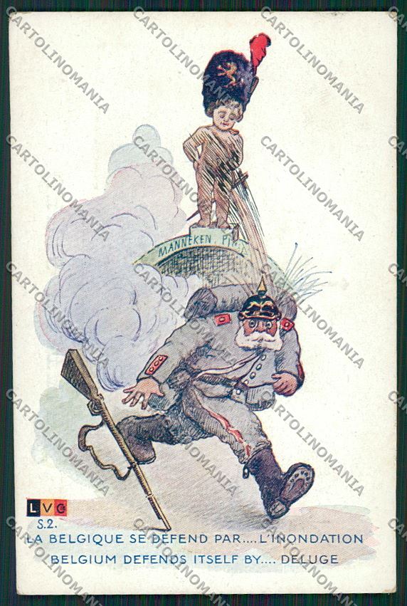 WW1 WWI Propaganda Anti German LVC postcard KS2566 – fronte