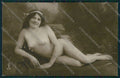 Risque Nude Lady WHITE BACK Real Photo postcard KS2679 – fronte