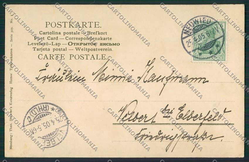 Artist Thompson Dressed Lion Theo Stroefer serie 319 TEARED postcard KS2738 – retro
