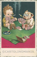 Artist Signed Playing cards Child Bonzo Dog Bertiglia serie 2558 postcard KS2896 – fronte