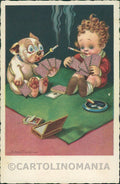 Artist Signed Playing cards Child Bonzo Dog Bertiglia serie 2558 postcard KS2897 – fronte