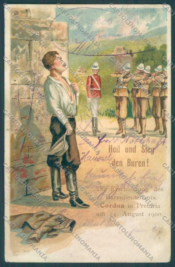 Military Anglo Boer War Transvaal CREASED postcard cartolina KS2932 – fronte