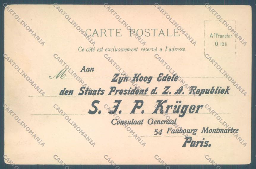 Anglo Boer War Transvaal Kruger Thiele postcard cartolina KS2979 – retro