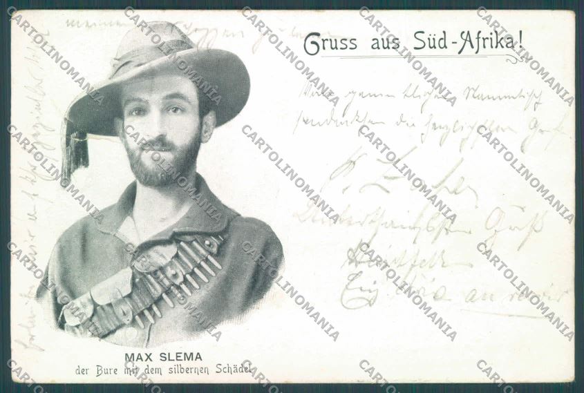 Anglo Boer War Transvaal Max Slema TEAR postcard cartolina KS3062 – fronte