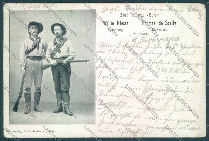 Anglo Boer War Transvaal Klesse Scally CREASE postcard cartolina KS3072 – fronte