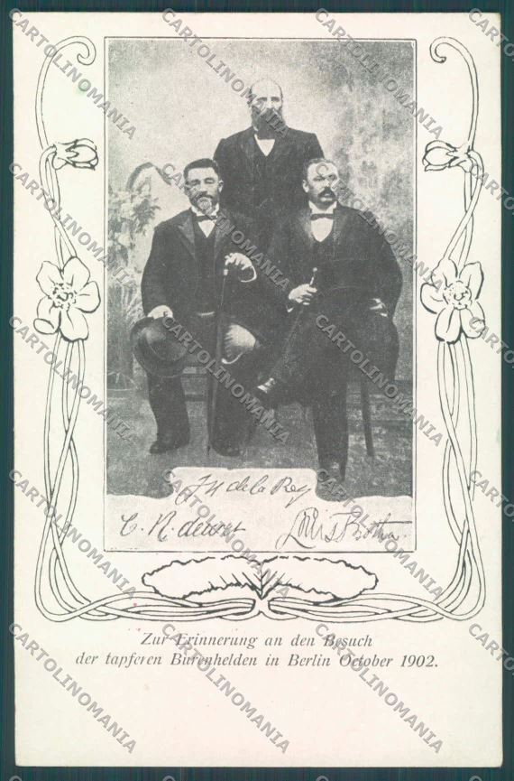 Anglo Boer War Transvaal Botha Wet De La Rey postcard cartolina KS3084 – fronte