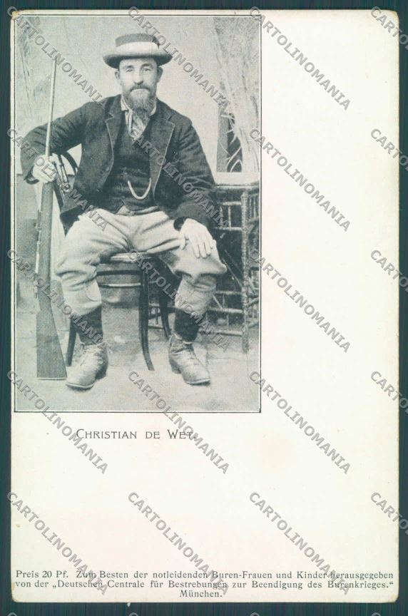 Anglo Boer War Transvaal De Wet postcard cartolina KS3096 – fronte