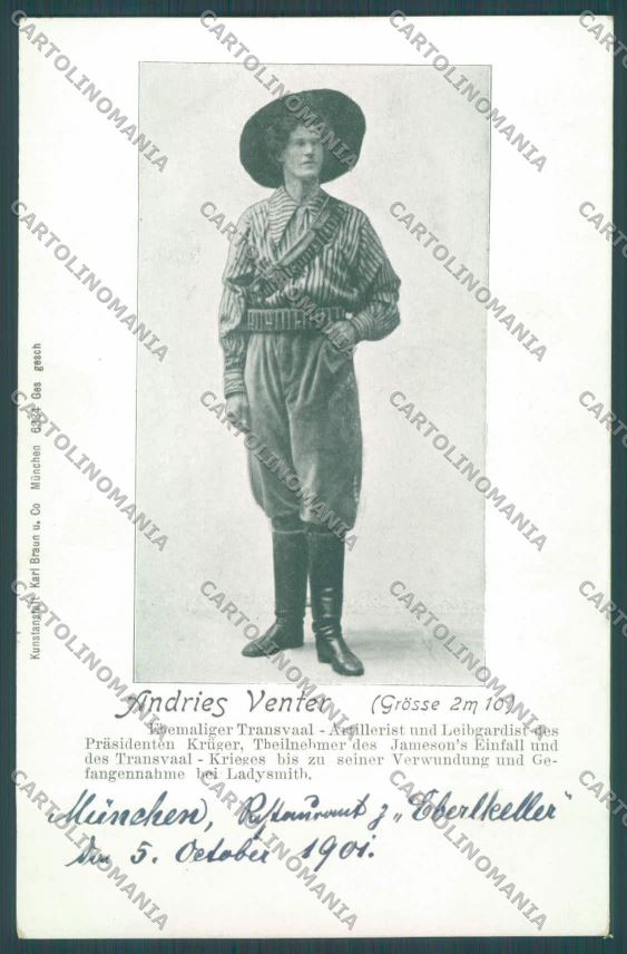 Anglo Boer War Transvaal Andries Venter postcard cartolina KS3097 – fronte