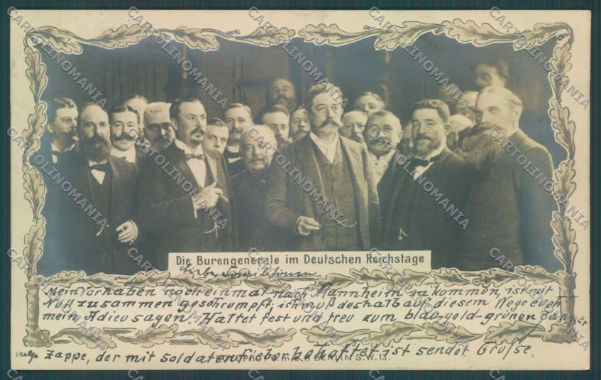 Anglo Boer War Transvaal Photo Burengenerale postcard cartolina KS3236 – fronte
