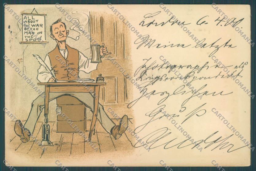 Anglo Boer War Transvaal Comic postcard cartolina KS3252 – fronte