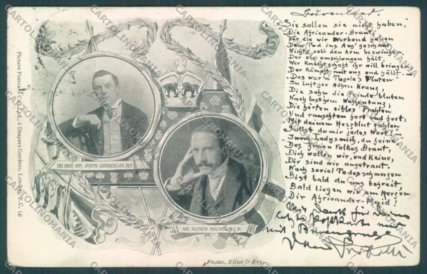 Anglo Boer War Transvaal Chamberlain postcard cartolina KS3255 – fronte