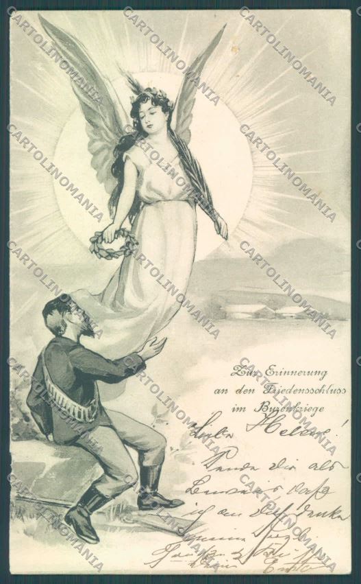 Anglo Boer War Transvaal Angel TRIMMED postcard cartolina KS3317 – fronte