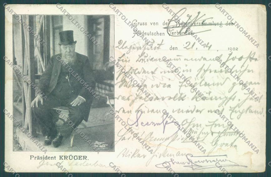 Anglo Boer War Transvaal Kruger CREASES postcard cartolina KS3381 – fronte