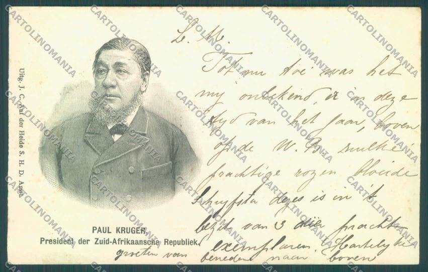Anglo Boer War Transvaal Kruger postcard cartolina KS3382 – fronte