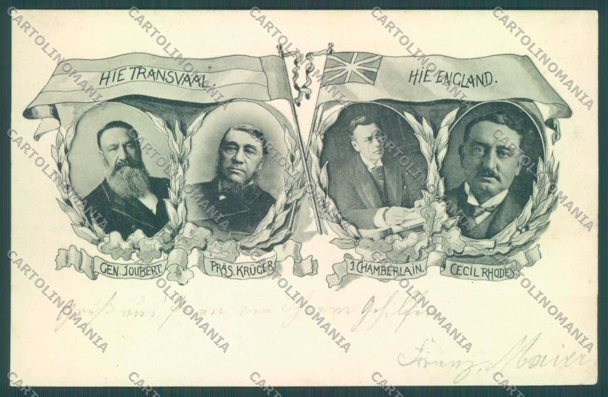 Anglo Boer War Transvaal Kruger Flag postcard cartolina KS3422 – fronte