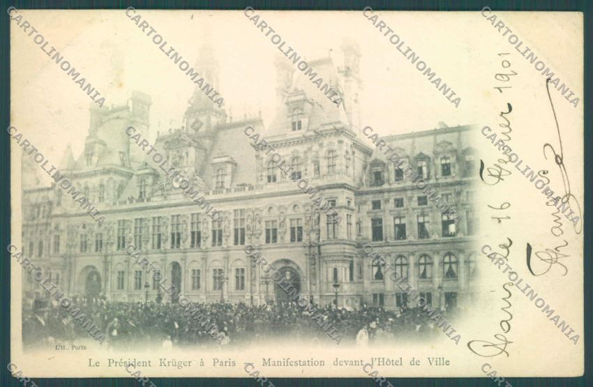 Anglo Boer War Transvaal Paris Kruger postcard cartolina KS3446 – fronte