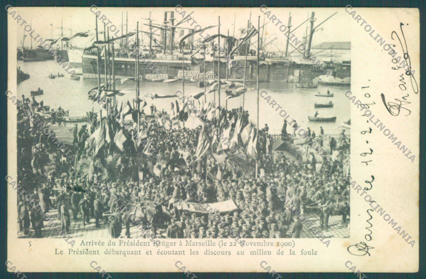 Anglo Boer War Transvaal Marseille Kruger postcard cartolina KS3447 – fronte