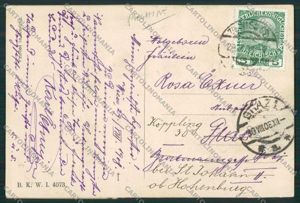 Artist Frog dressed relief BKWI SOFT CREASES fantasy postcard cartolina KS3538 – retro