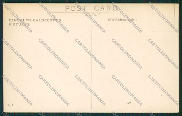 Artist Frog dressed Caldecott fantasy postcard cartolina KS3561 – retro
