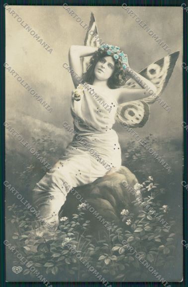 Artist Fairy Lady EAS photo postcard cartolina KS3603 – fronte