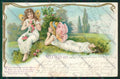 Artist Fairy art nouveau postcard cartolina KS3612 – fronte
