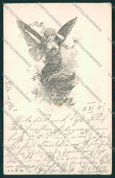 Artist Fairy Lady postcard cartolina KS3631 – fronte