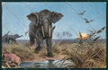 Artist Elephant Perlberg postcard cartolina KS3649 – fronte