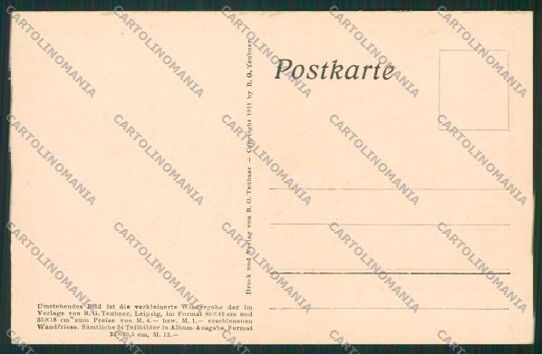 Artist Elephant Silhouette Diefenbach postcard cartolina KS3651 – retro