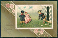Artist Dressed Soldier Chick Easter Meissner Buck postcard cartolina KS3665 – fronte