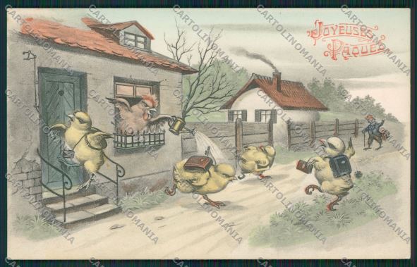 Artist Dressed Chick Easter postcard cartolina KS3666 – fronte