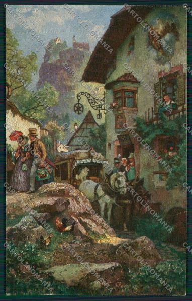 Artist Horse Carriage Frank postcard cartolina KS3684 – fronte