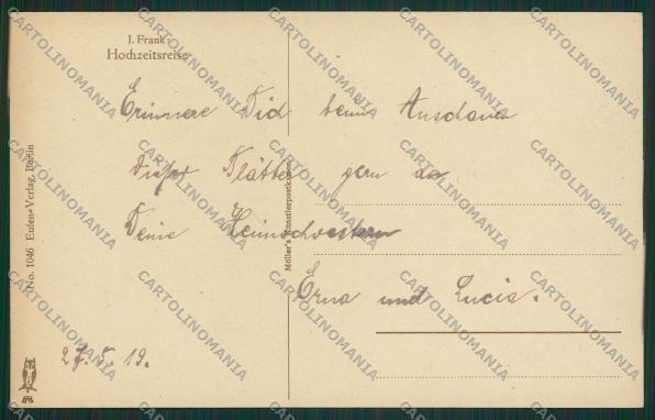 Artist Horse Carriage Frank postcard cartolina KS3684 – retro