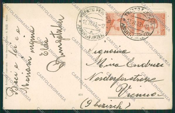 Artist Lady Soap Bubbles Cherubini serie 408 postcard cartolina KS3695 – retro
