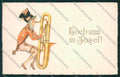 Artist Art deco Lady Saxophone Pittius postcard cartolina KS3701 – fronte