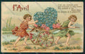 Artist April Fish Kopal relief SOFT CORNER CREASE postcard cartolina KS3708 – fronte
