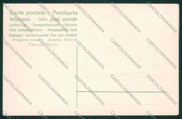 Artist April Dressed Fish relief postcard cartolina KS3711 – retro
