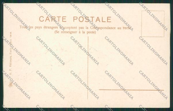 Artist April Fish Child racing relief postcard cartolina KS3712 – retro