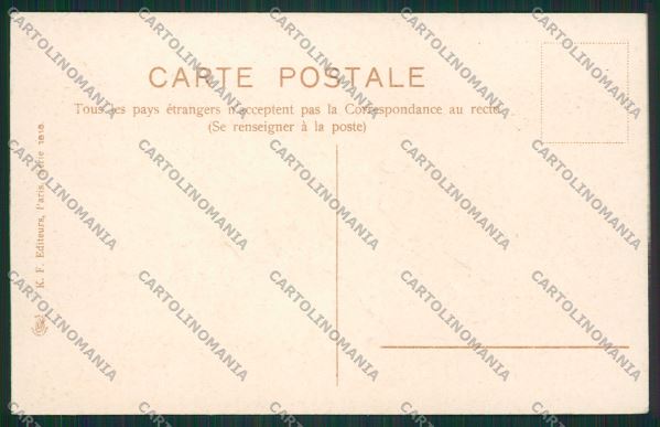 Artist April Fish Child racing relief postcard cartolina KS3714 – retro