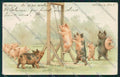 Artist Good Luck Pig postcard cartolina KS3741 – fronte