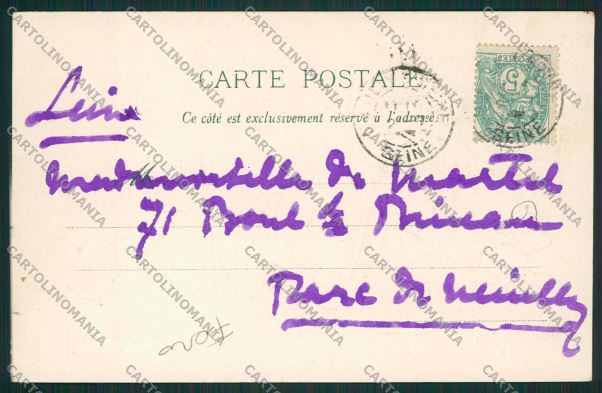 Artist Dressed Pig Monkey relief PIN HOLE postcard cartolina KS3750 – retro