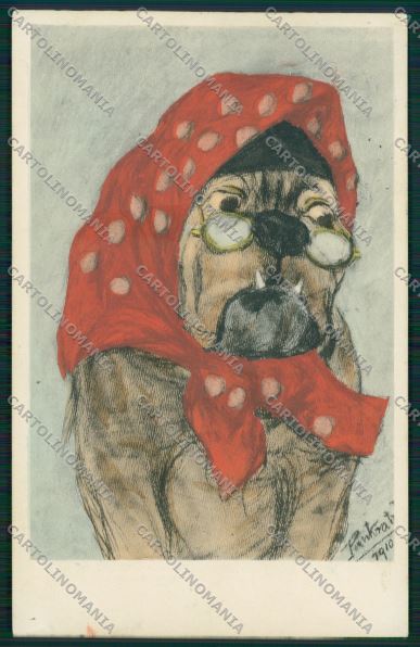 Artist Dressed dog Pankratz postcard cartolina KS3789 – fronte